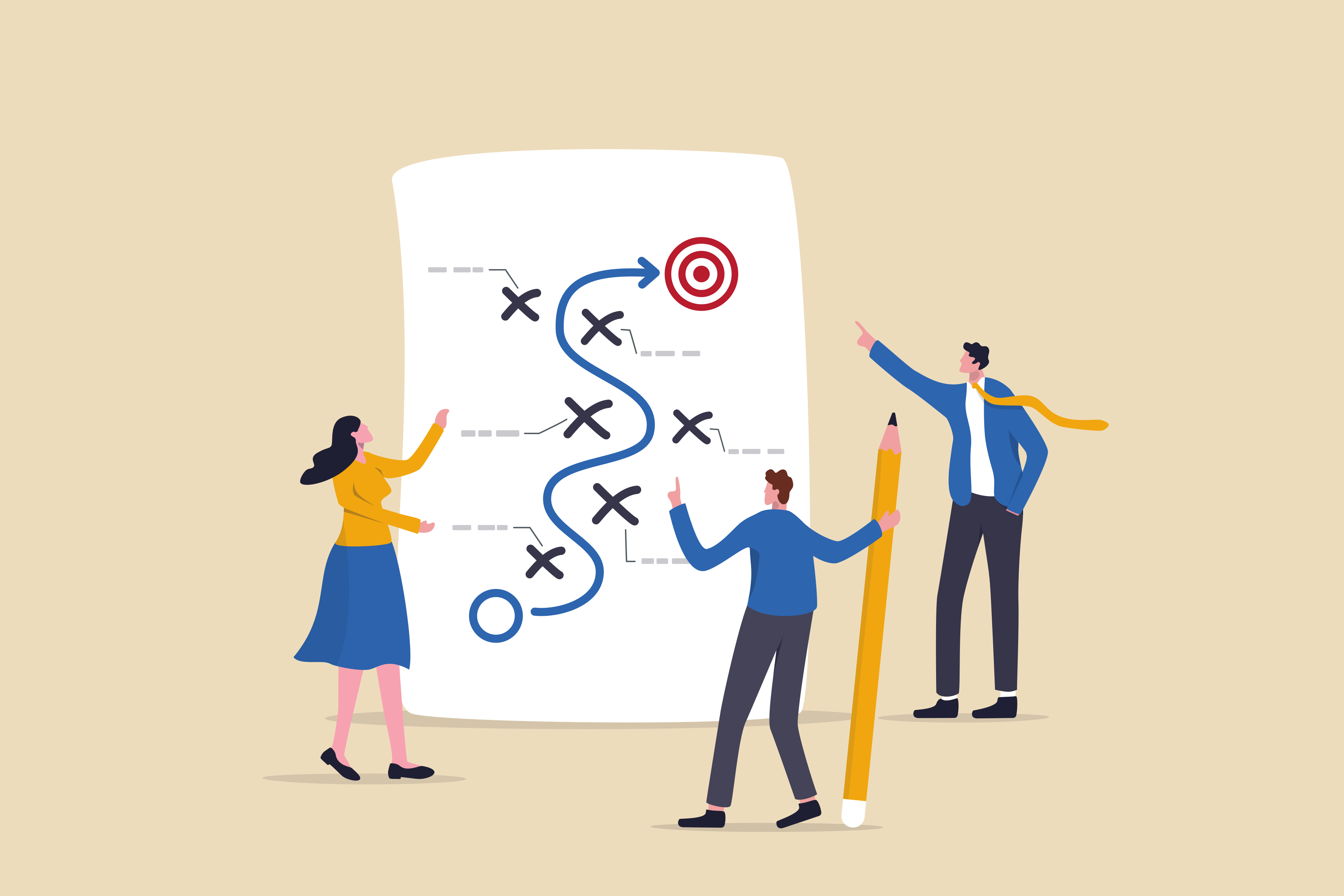 Illustration representing finding way to a destination